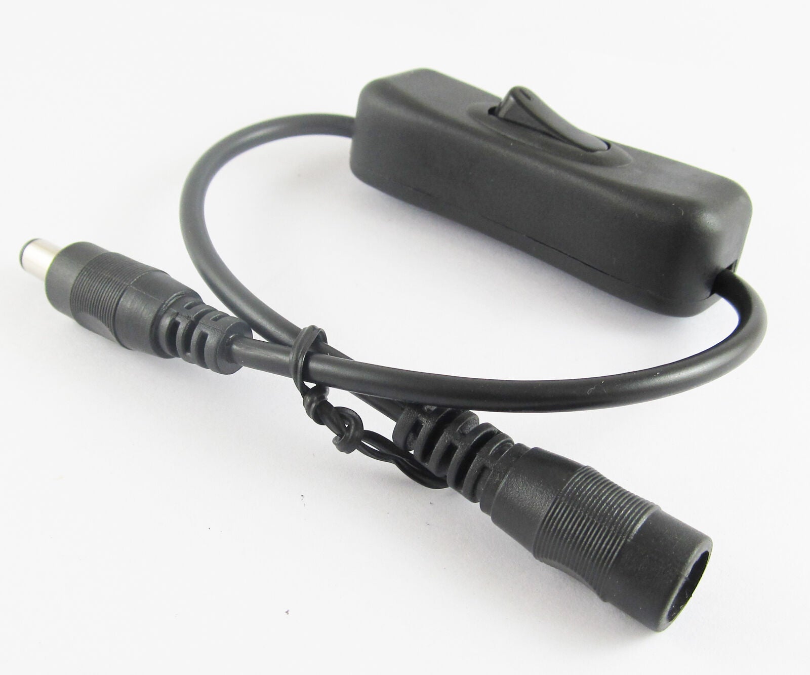 10pcs 0.55m 2.5x5.5mm 2.5mm Male Plug to Female Jack DC Cable with On Off Switch