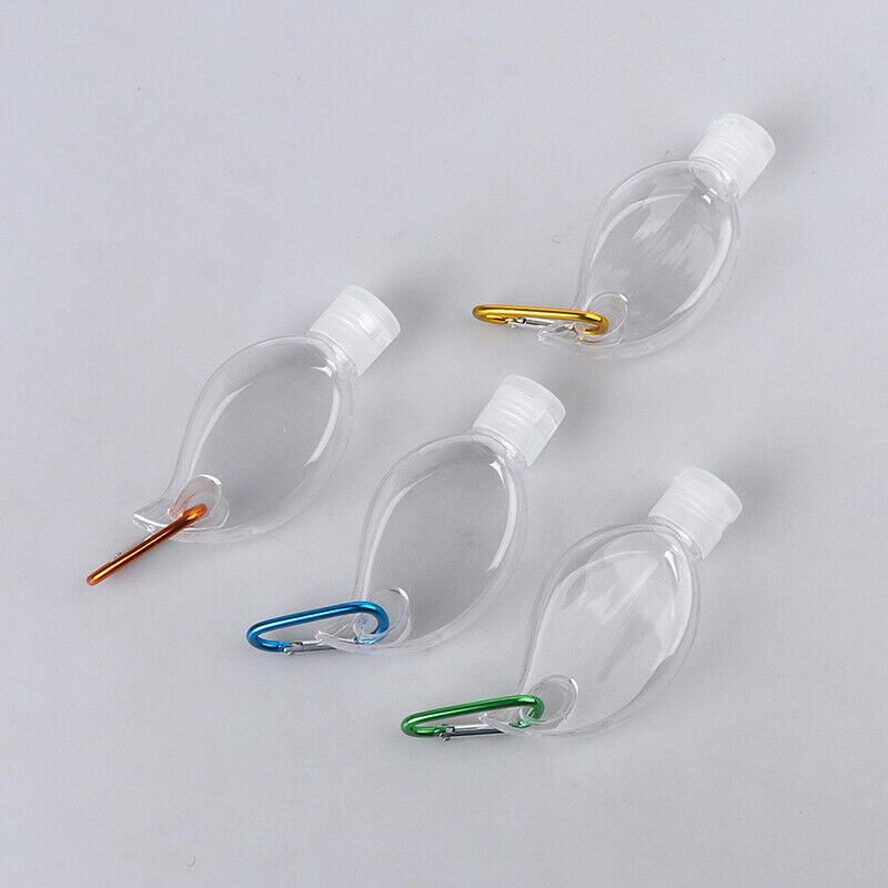 50ml Portable Empty Refillable Bottle With Key Ring Hook Travel Bottle Ca.l8