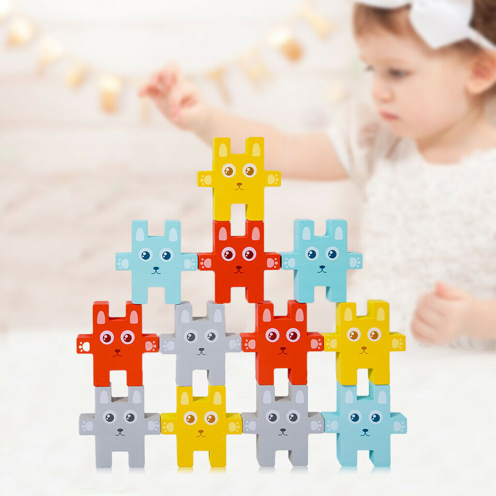 Cute Rabbit Building Block Stacked Playset Cultivate Concentration Playful
