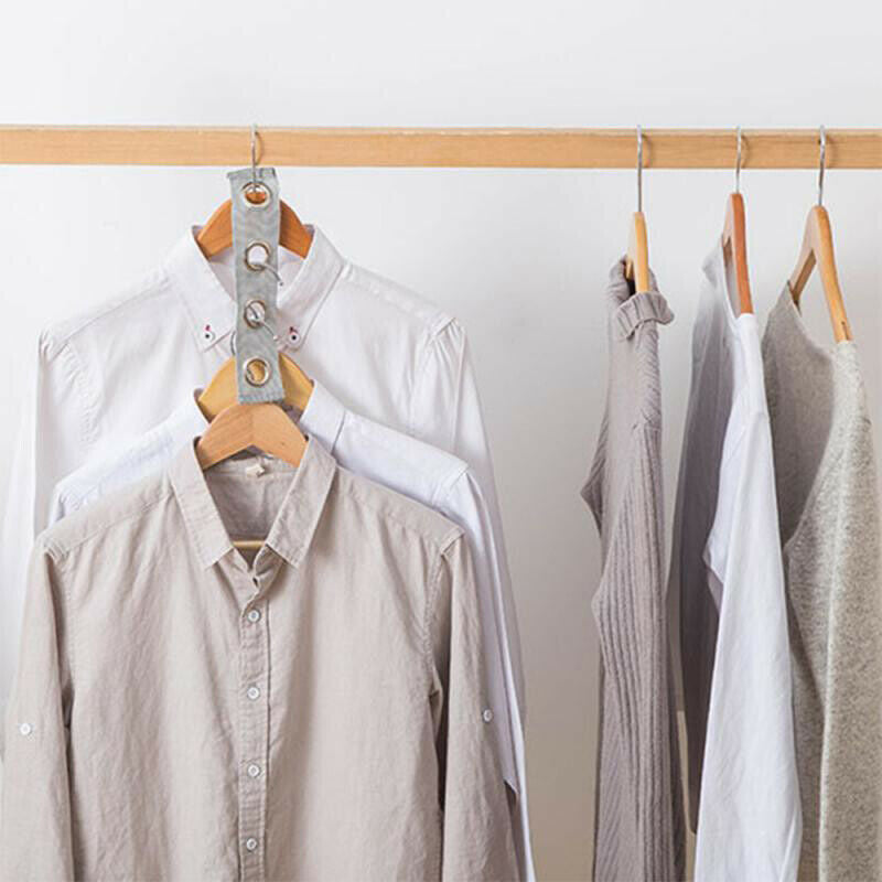 2PCS Space Saving Hanger Plastic Cloth Hanger Hook Clothes Hanger With Ho.l8
