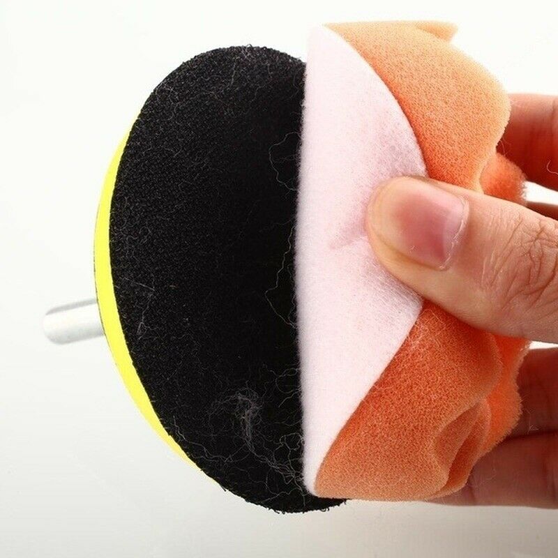 6pcs 4'' Car Polisher Polishing Buffer Pads Set Kit + Drill Adapter New
