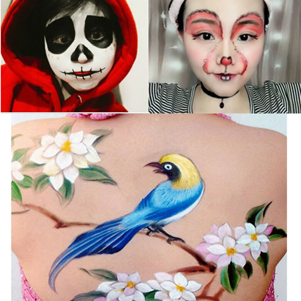 12 Non-toxic Colors For Face And Body Paint Make Up Fancy