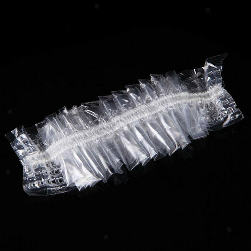 100x Disposable Hair Cutting Shawl Cape Gown Capes Cloth + 50 Pair Ear Cover