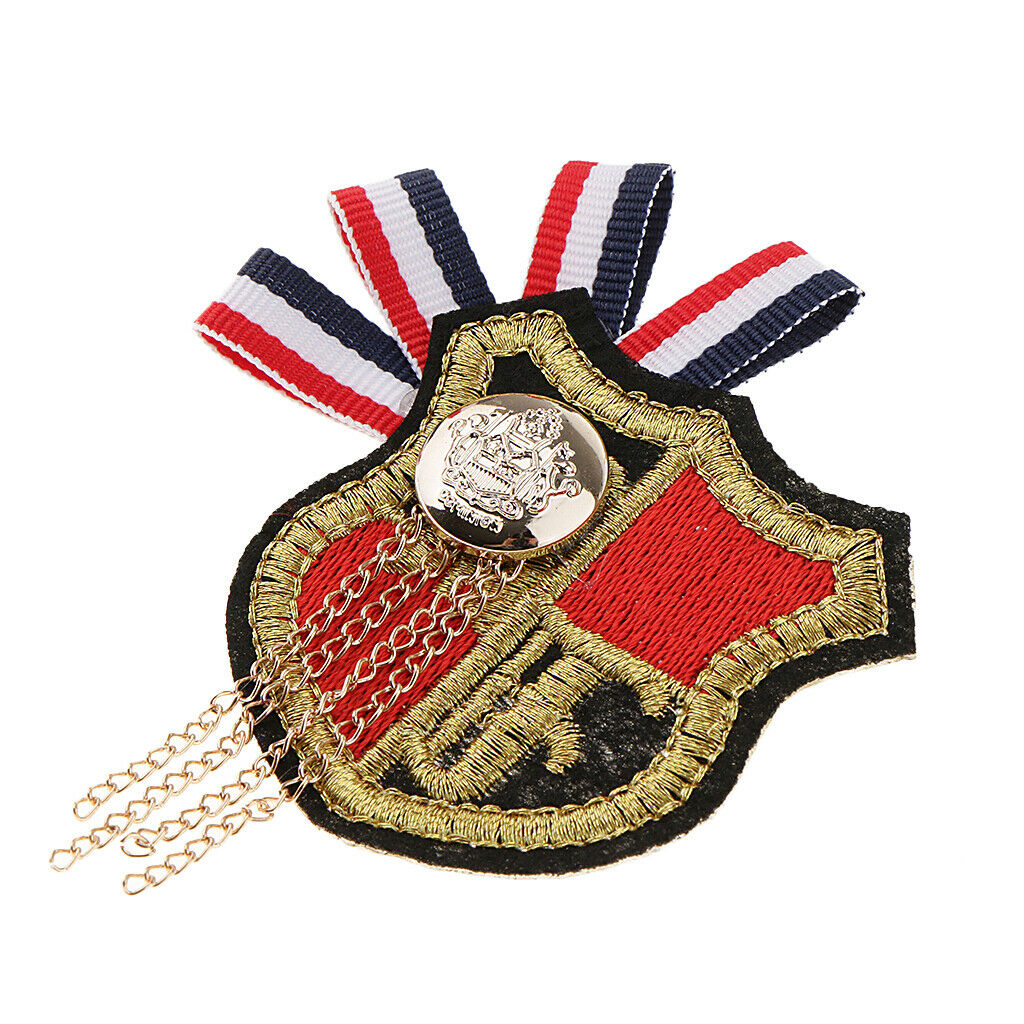 Trendy Navy British Style Alloy Fabric corsage Badges Brooch Pins Accessory