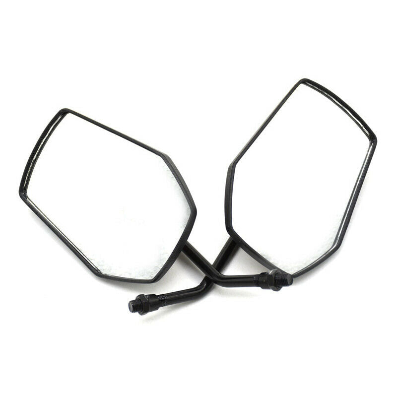 10MM Scooter BIkes Motorcycle Rearview Mirror Black Handle Bar Back Reflection