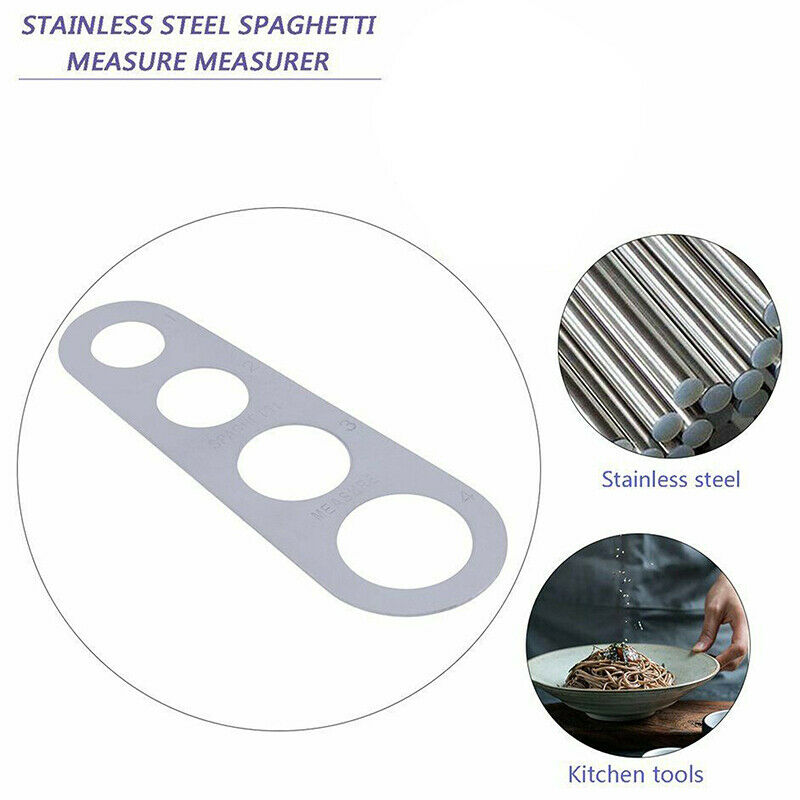 Easy Clear Pasta Ruler 4 Serving Portion Stainless Steel Spaghetti Measur.l8