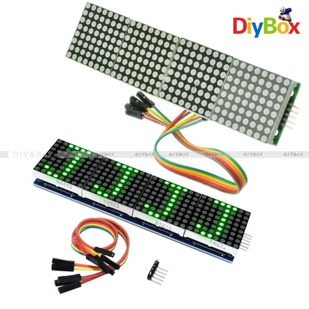 MAX7219 Green LED 4 in 1 Display Dot led Matrix MCU Control Module for Arduino