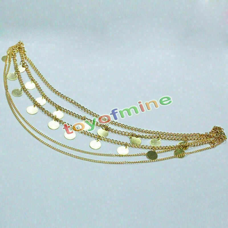 Women Metal Rhinestone Chain Jewelry Headband Head Piece Hair band Accessory