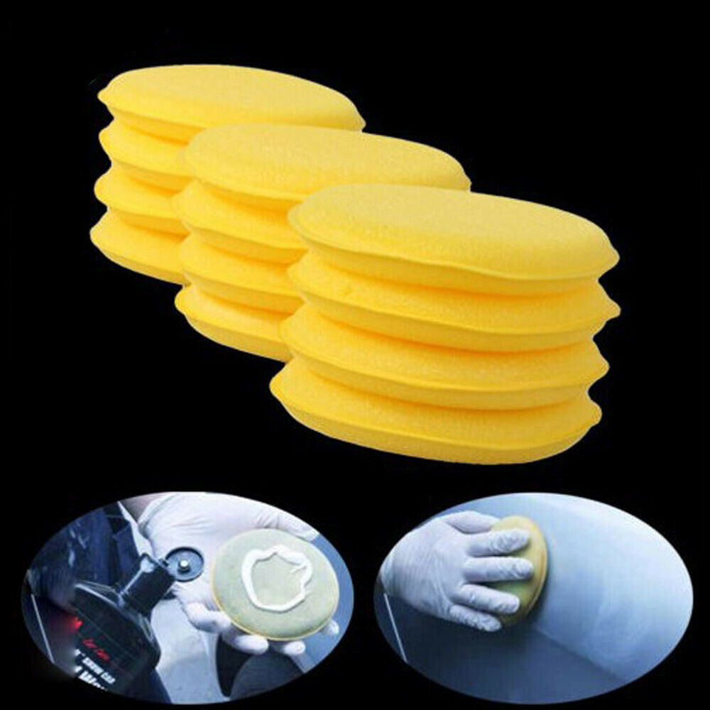12Pcs High Density Car Waxing Polish Foam Sponge Detailing Applicator Pads Set