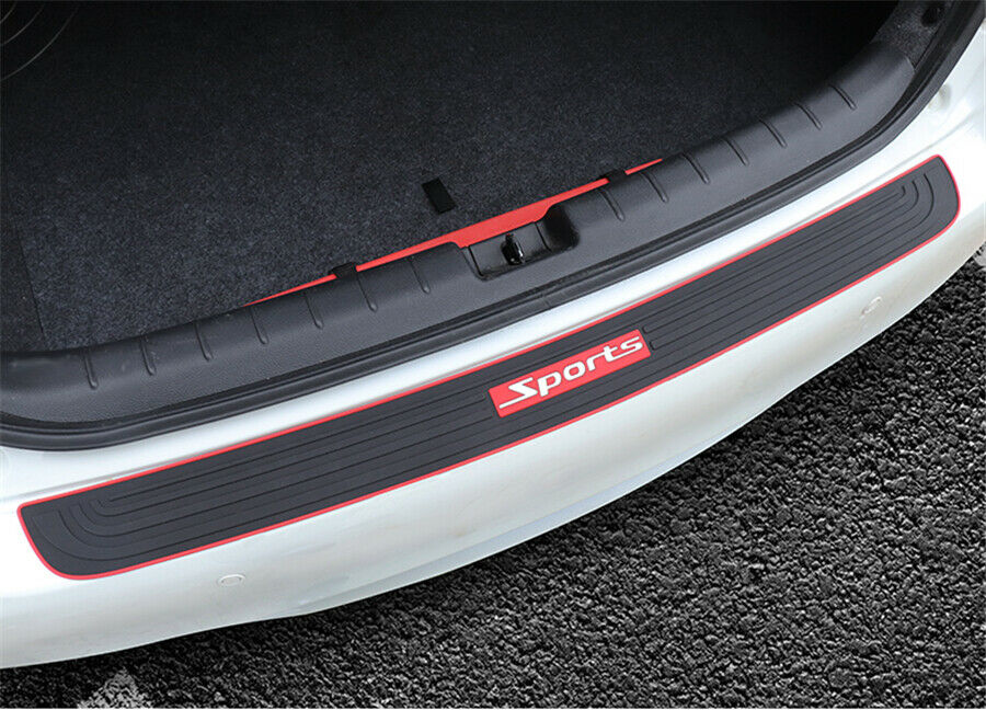 35.4" Sports Car Rear Trunk Sill Plate Bumper Scratch Guard Protector Rubber Pad