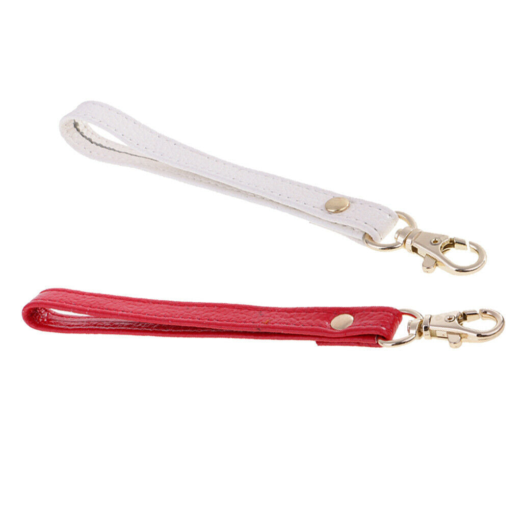 2 Packs Real Leather Wrist Bag Hand Strap Handbag Handle Holder Replacement