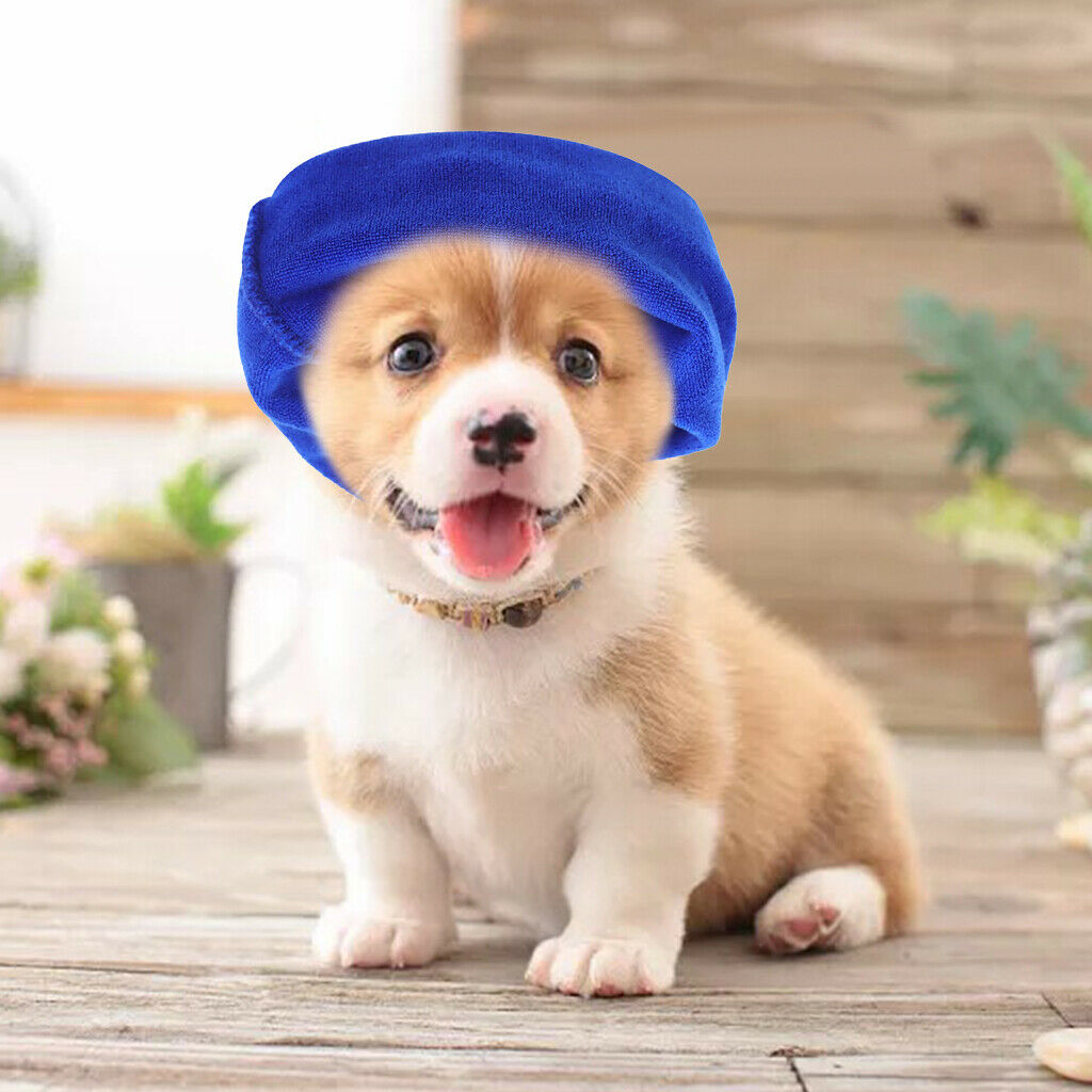 Dog Ear Wrap Dog Costume Winter Snood Headband for Noise Protection  S Blue