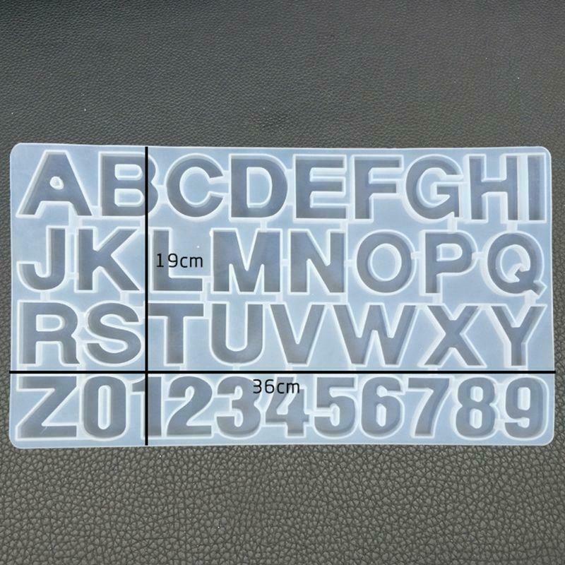 DIY Crystal Epoxy Numbers 26 Letters Mold High Mirror Crafts Silicone Mould
