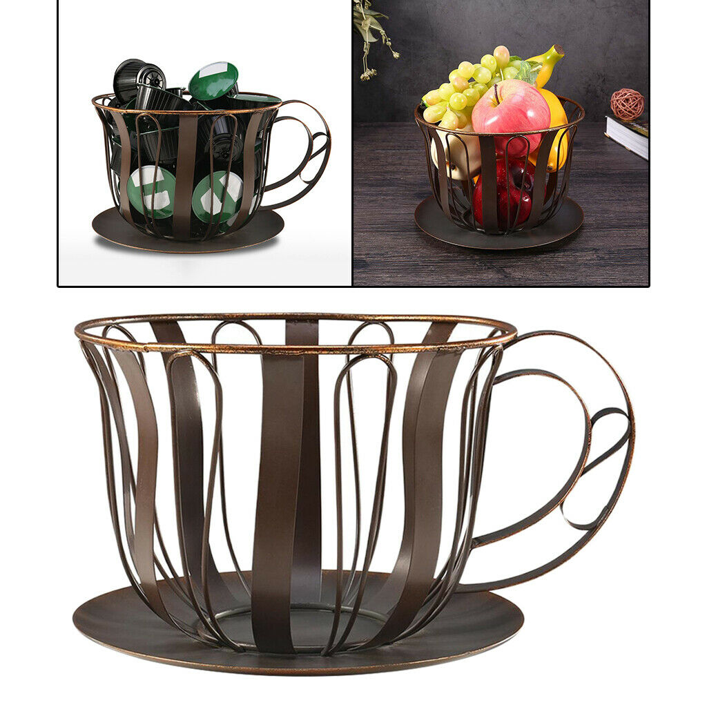 Coffee Pod Holder Coffe Capsule Storage Basket Fruit Organizer Kitchen