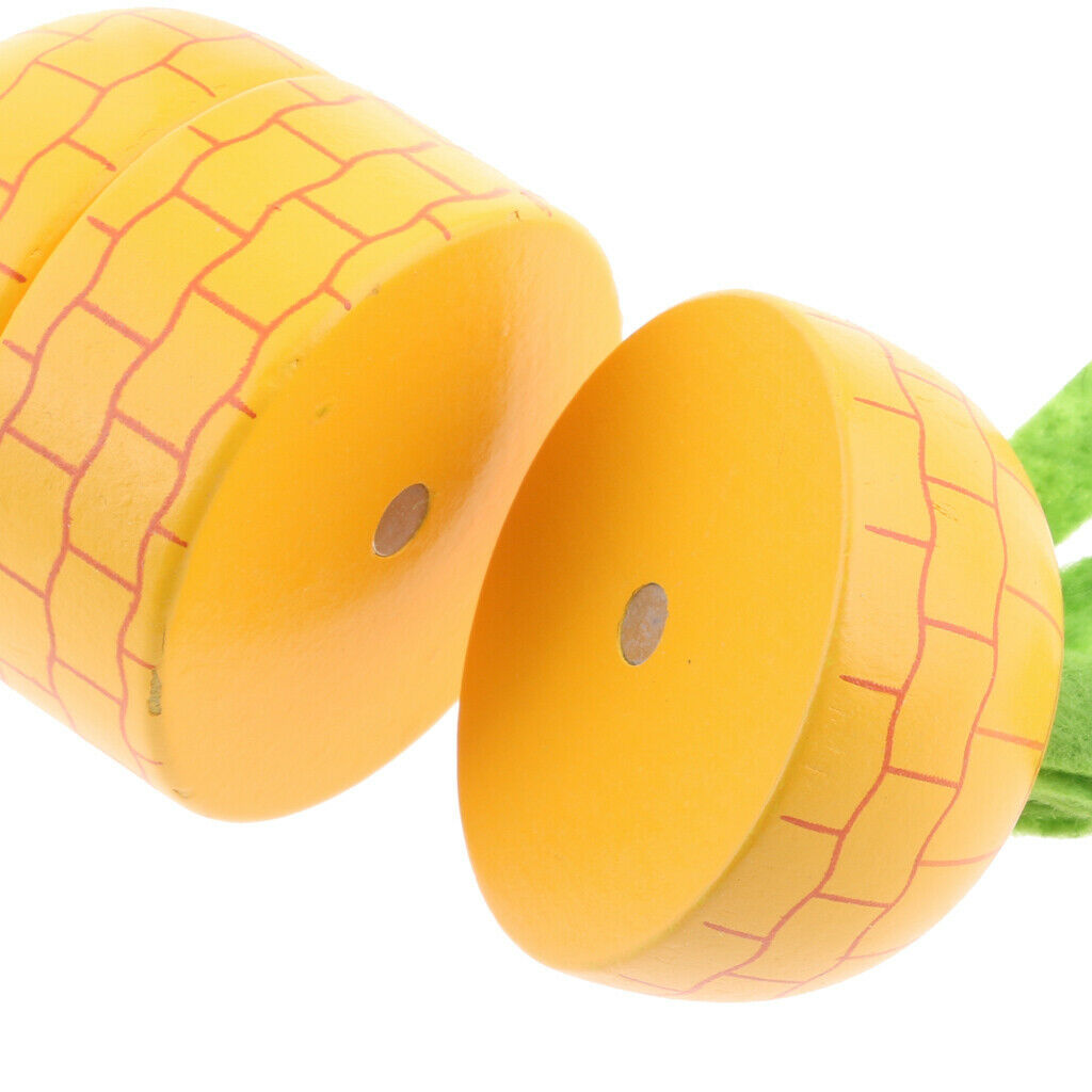 Pretend Role Play Food Fruit Wooden Pineapple  Connected Kids Toys