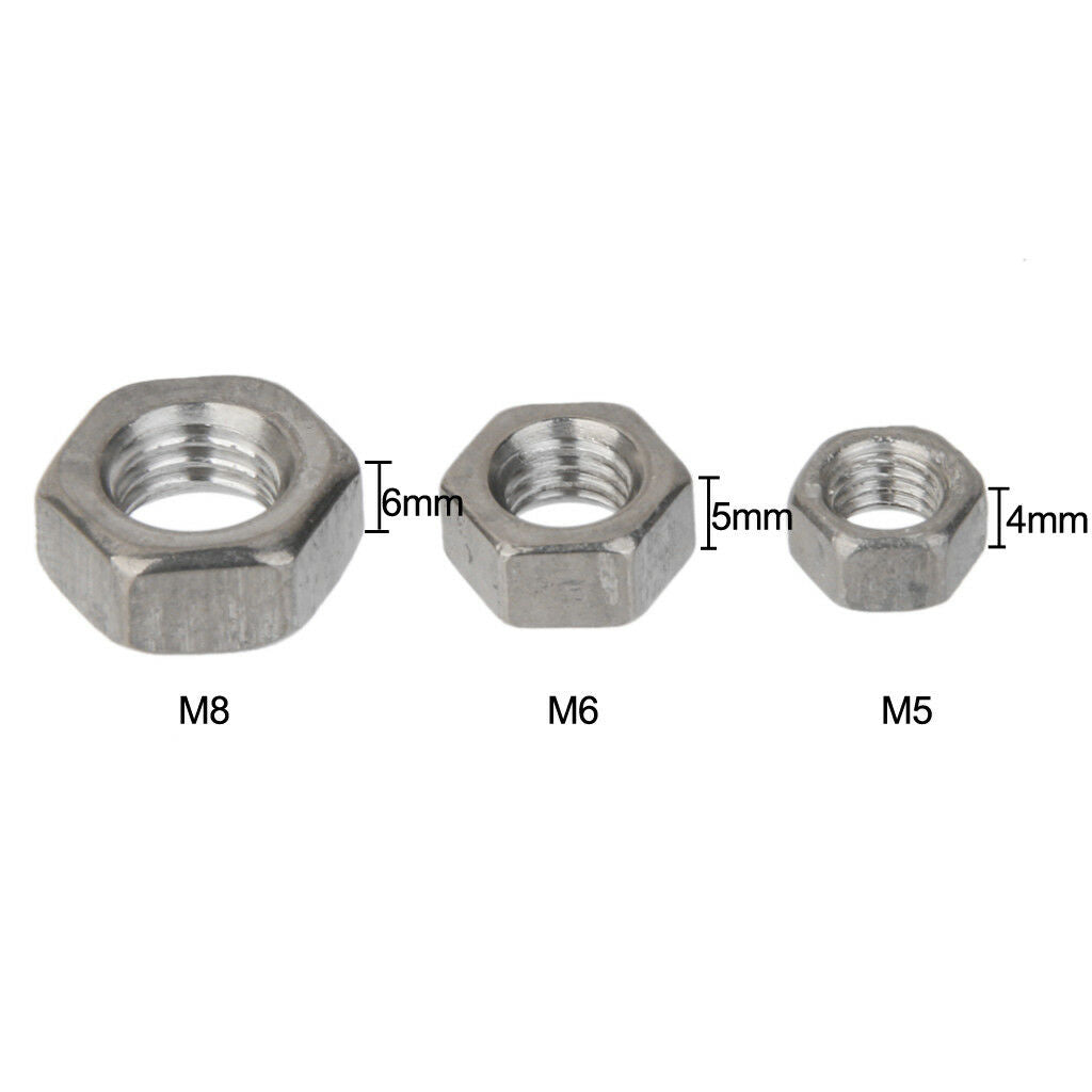 10pcs M5*4 Titanium Alloy Nuts Fits Metric Hex Bolts Screws Lock