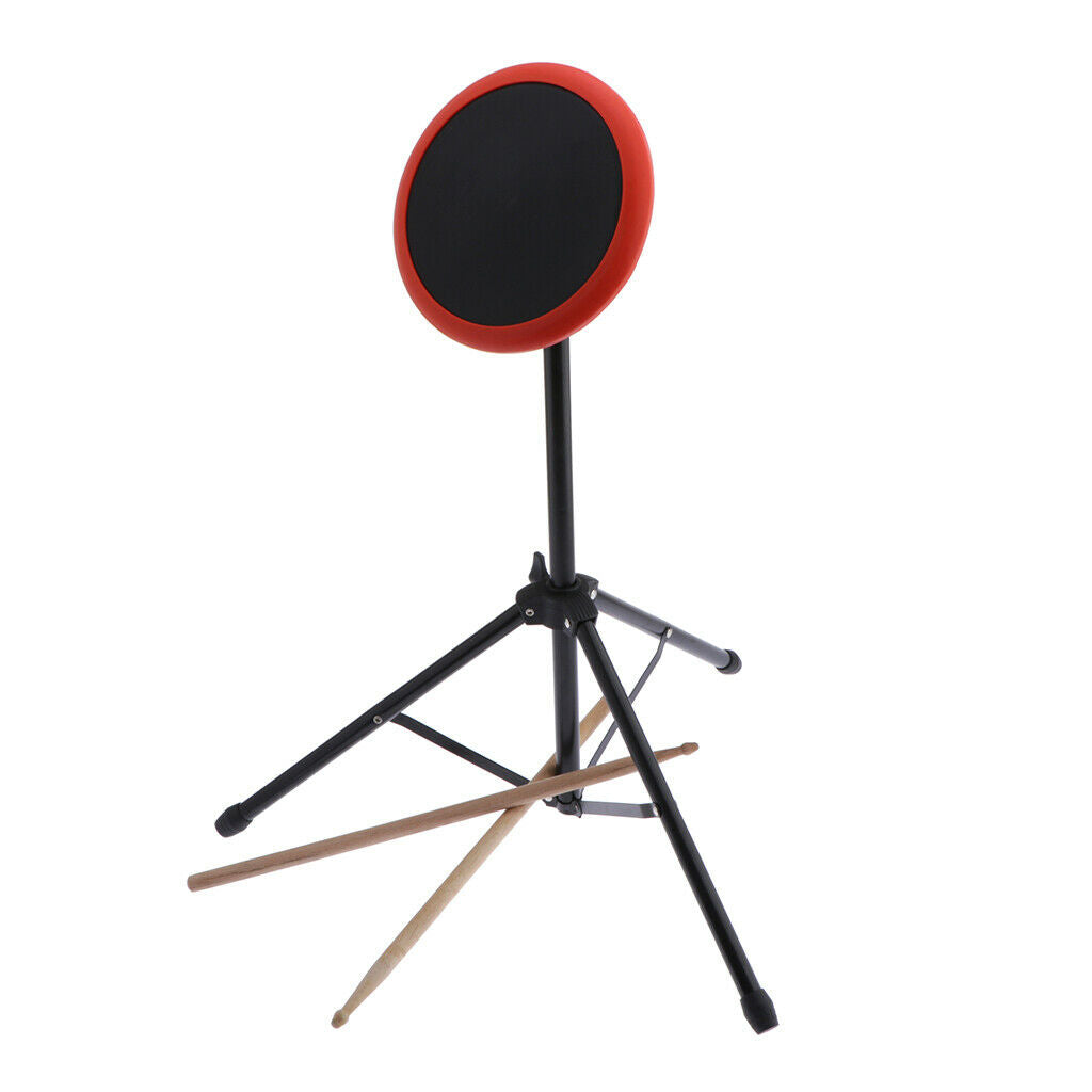 Drummer Practice Pad 6inch with Portable Tripod Stand Drumsticks and Bag