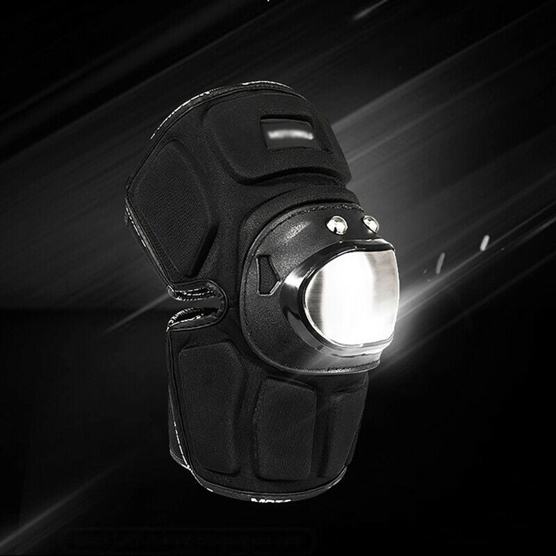 Motorcycle Racing Motocross Knee Pads Protector Guards w/ Stainless Steel Shell