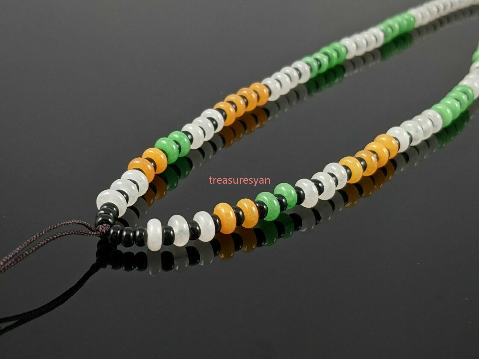 Natural Burmese Jadeite Jade 6mm Stone Bead Necklace for Pendants 24"