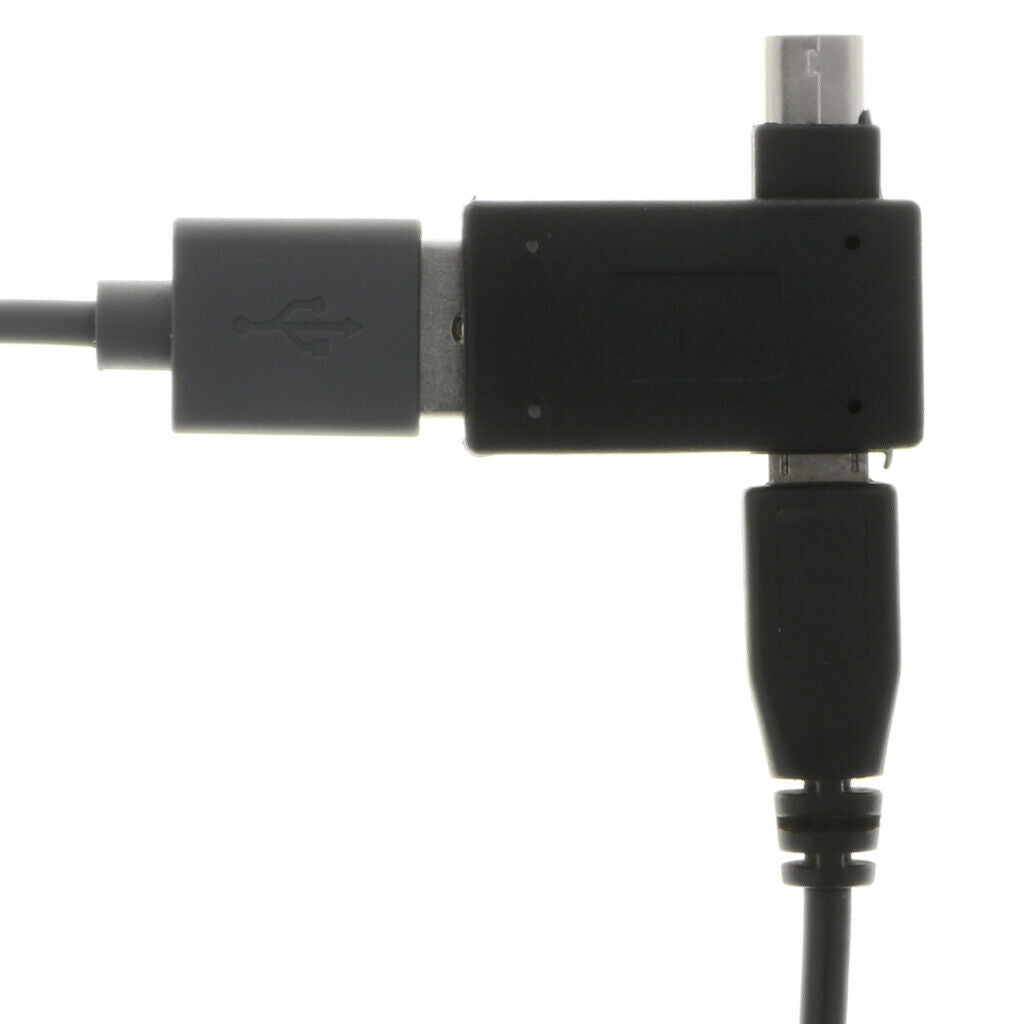 90 degree Left Angle Micro USB 2.0 OTG Host Adapter w/ USB Power for