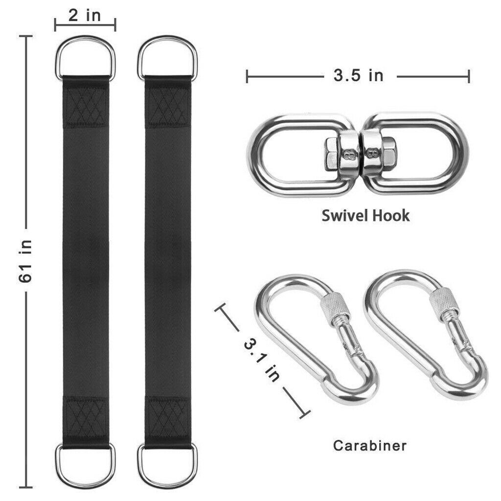 Adjustable Nylon Tree Swing Hanging Kit Easy Fast Installation Outdoor