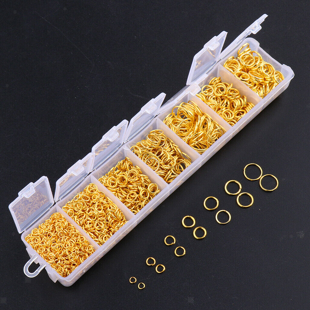 2Box 1500x Metal Open Jump Rings for Jewlery Findings DIY Pendants Supplies