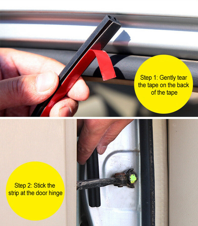 Universal 5M B Type Car Door Edge Trim Rubber Seal Strip Anti-dust Weatherstrip