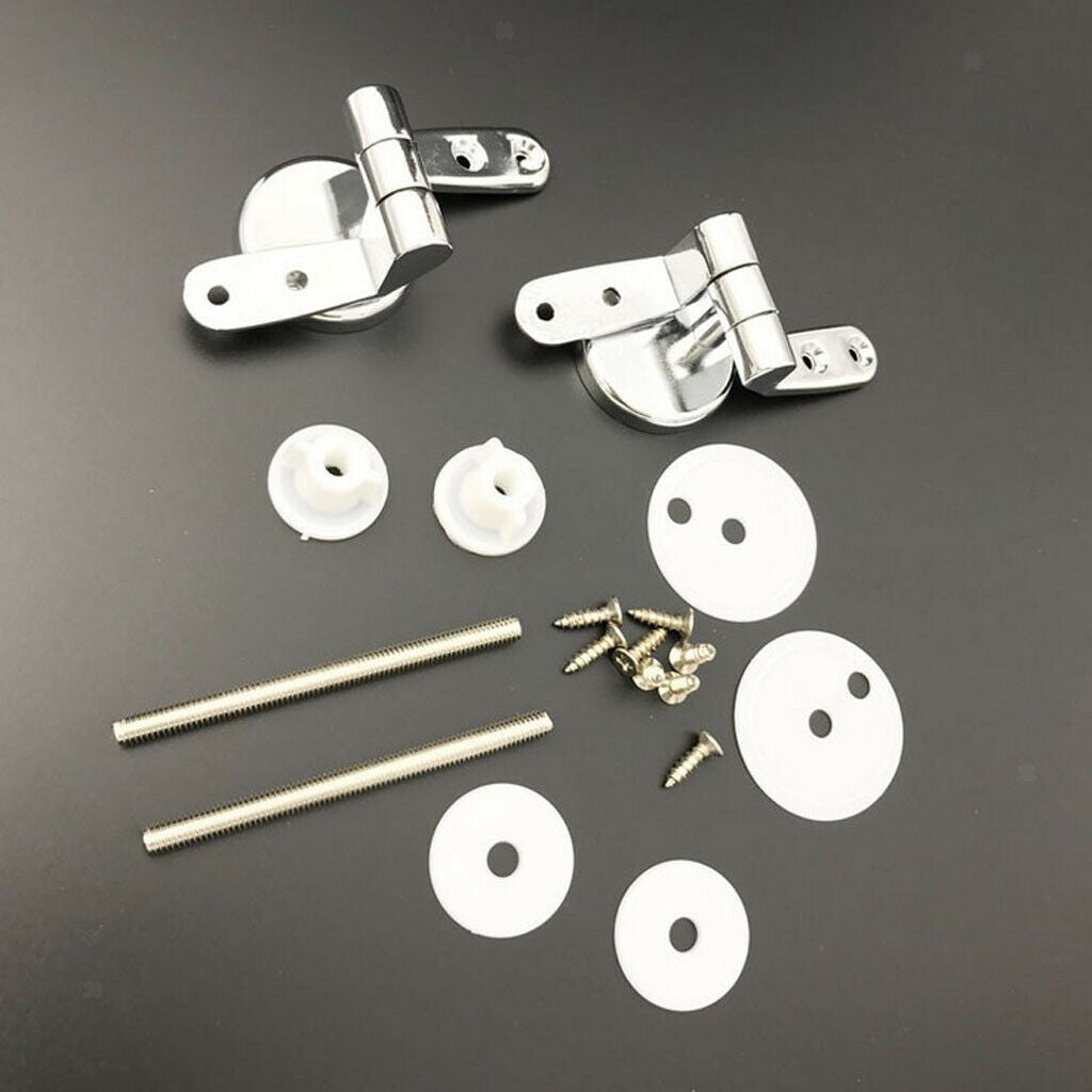 Zinc Alloy Replacement Toilet Seat Hinges Mountings Set Accessories