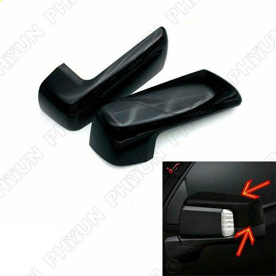 For 2019-2021 Chevy Silverado GMC Sierra1500 Side Mirror Covers Gloss Black ABS