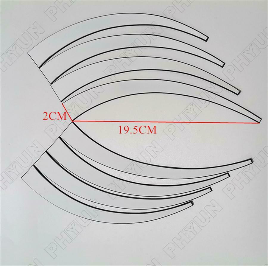 8x Car Tires Decals Decoration Stickers Kit White Rubber Blade Style Decoration