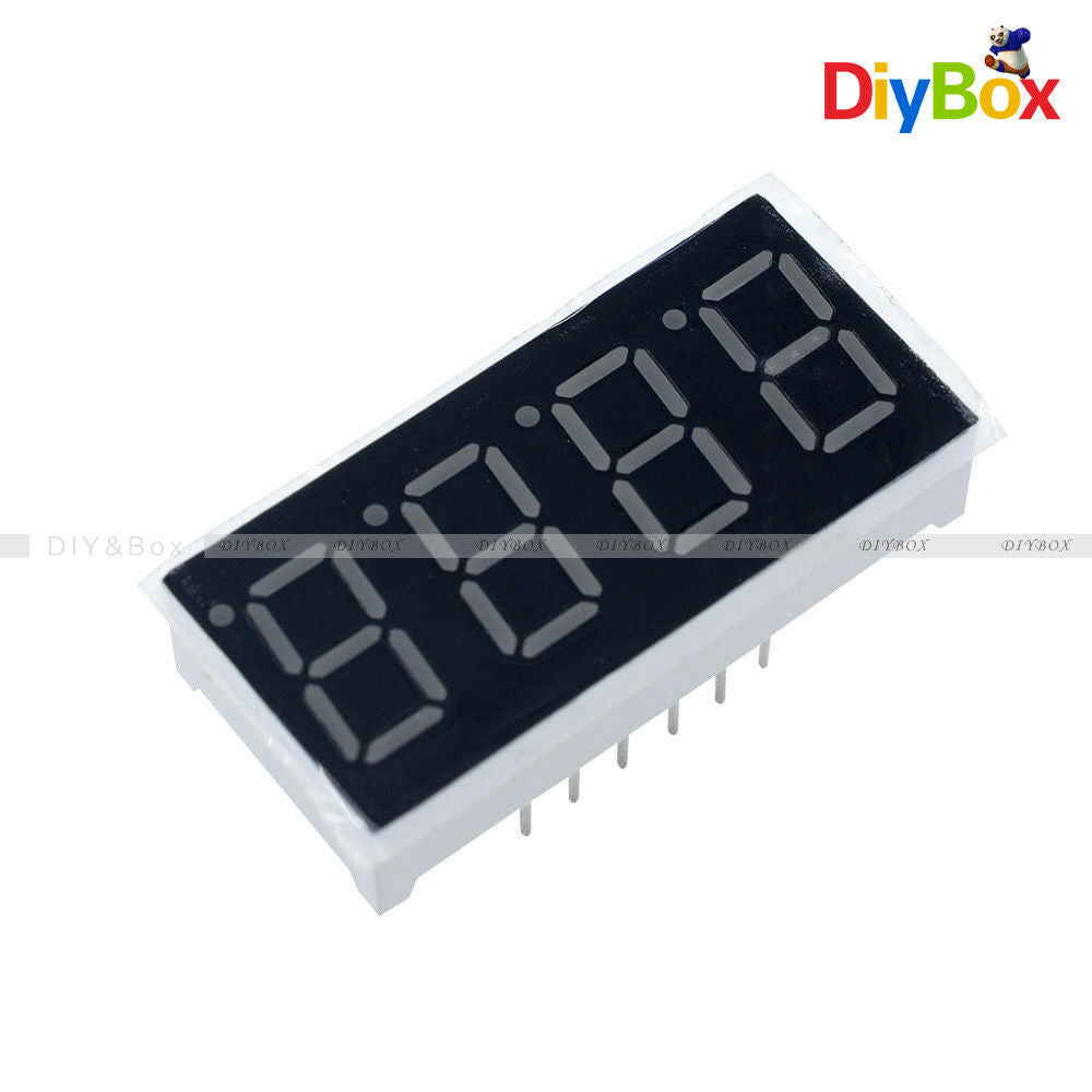 2PCS 0.36" 7 Segment 4 Digit Common Cathode 0.36" RED LED digital Display DIY