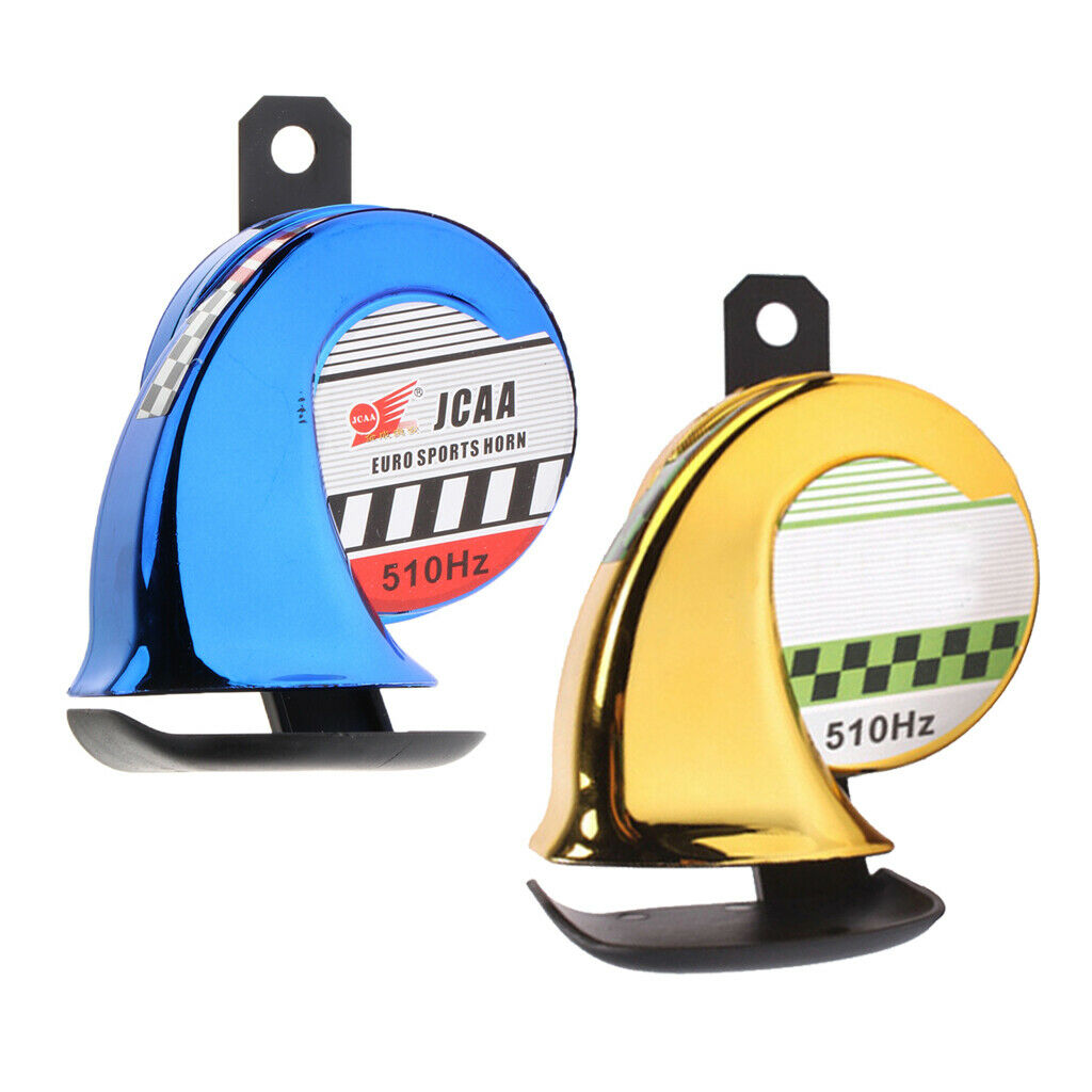 2x 12V 110dB Motorcycle Snail Air Horn Super Loud f/ Car ATVs] Waterproof