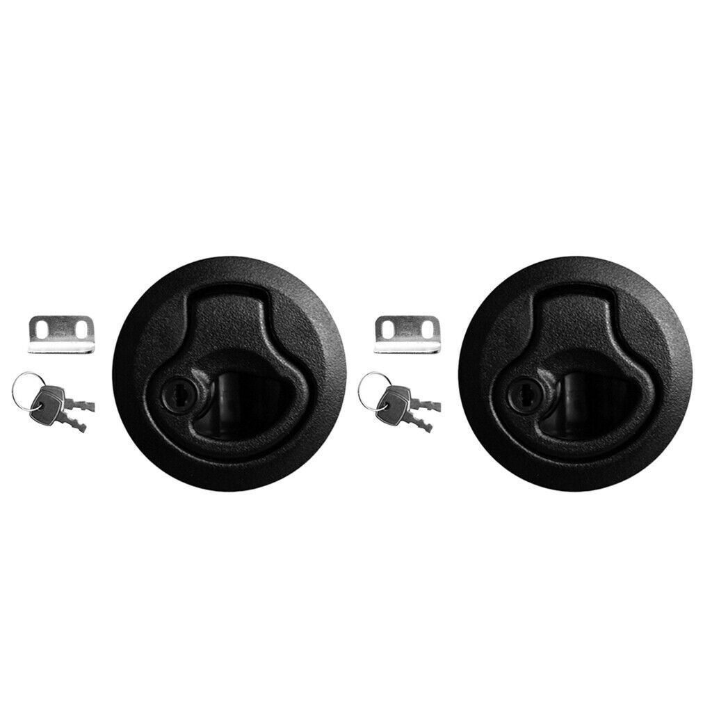 2pcs  2" Flush Pull Slam Latch for Marine Boat Deck Hatch RV 1/4" Door Lock
