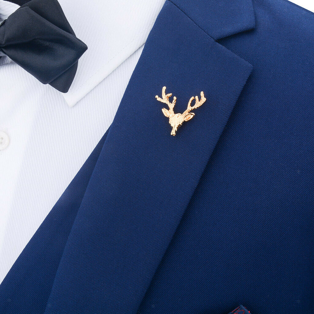 Christmas Elk Deer Brooch Collar Lapel Pin Badge Men Women Festival