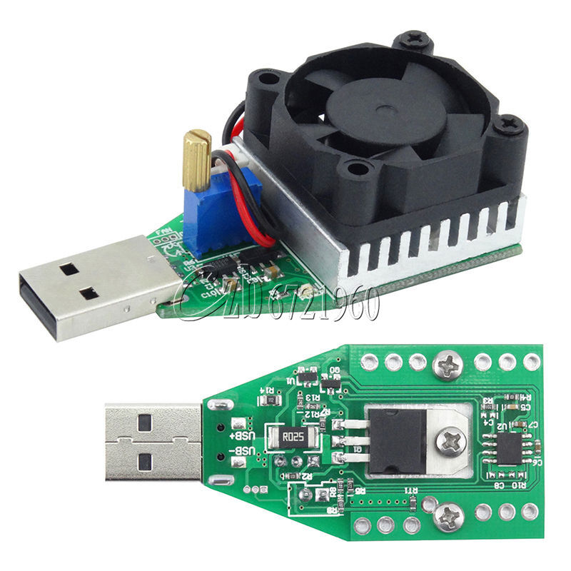 15W 3.7-13V Industrial Electronic Load Resistor USB Discharge Battery Tester