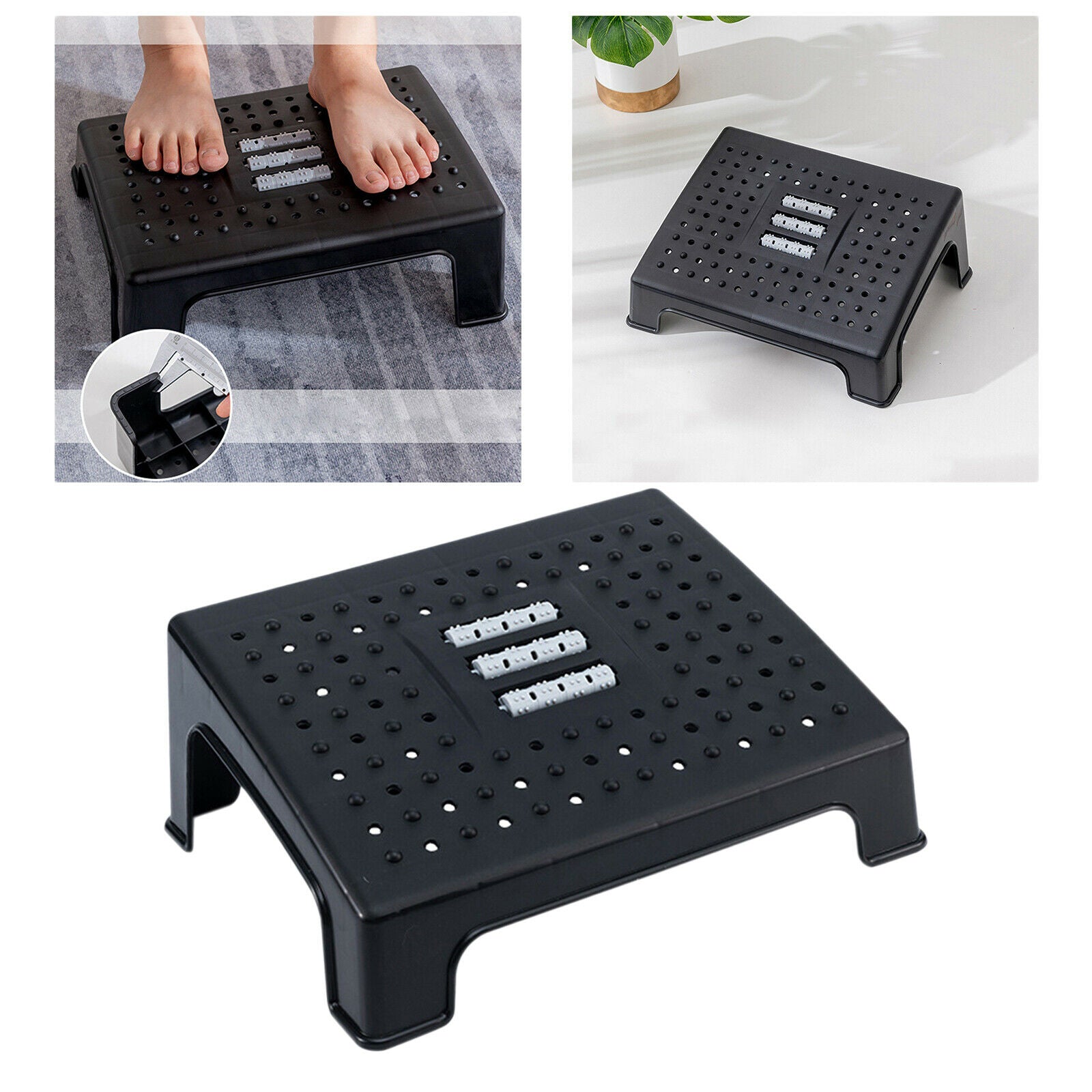 under Desk Footrest, Ergonomic And Ergonomic Footrest with Non- Bottom for