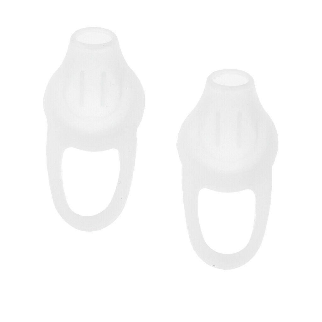 2X 1 Pair Earphone Earbud Cushion Durable Light Silicone Rubber Material White