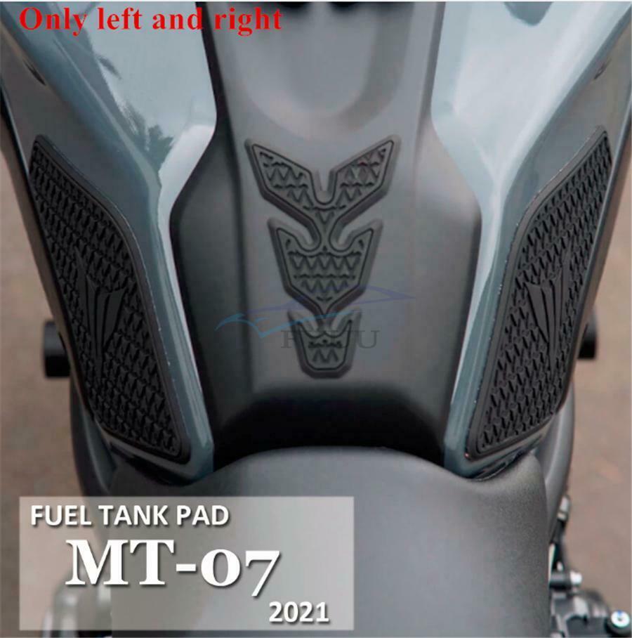 Pair Rubber Motorcycle Side Fuel Tank Pad Trim Stickers For Yamaha MT-07 2021-