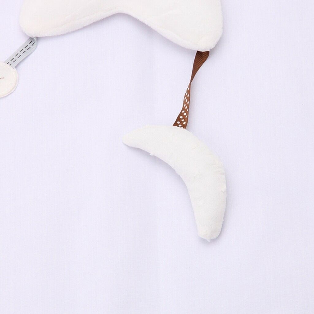 Baby Crib Music Mobile Hanging Rotating Playing Teether White
