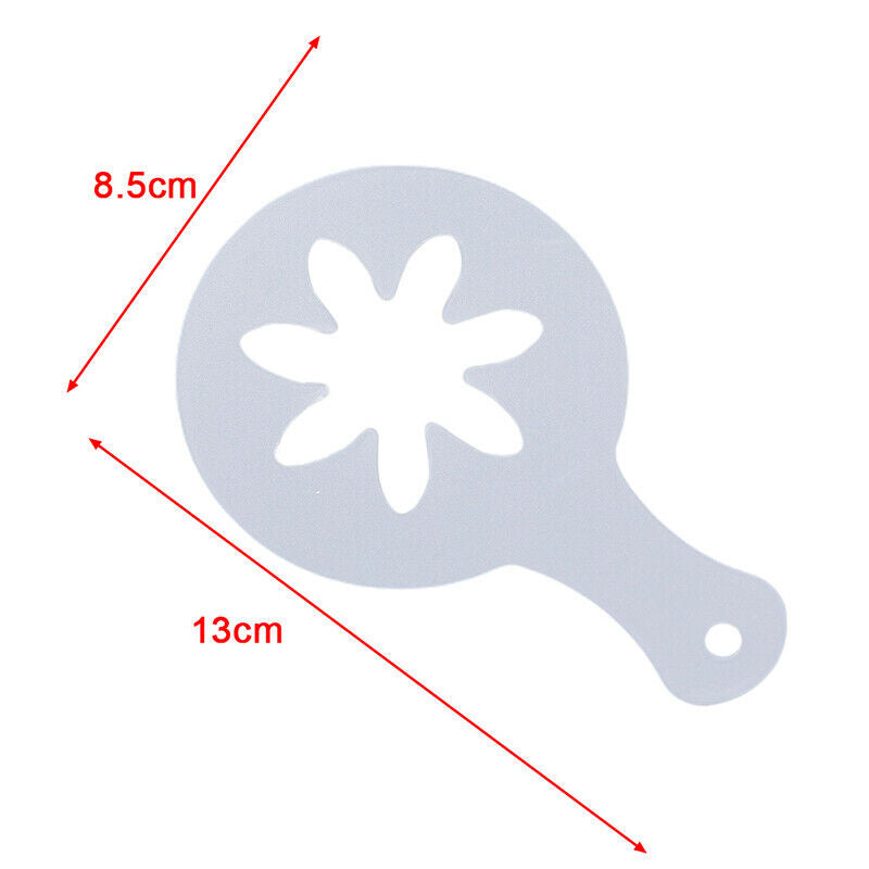 16Pcs/Set Cake Cupcake Stencil DIY Coffee Cappuccino Mold Variety Decorat.l8
