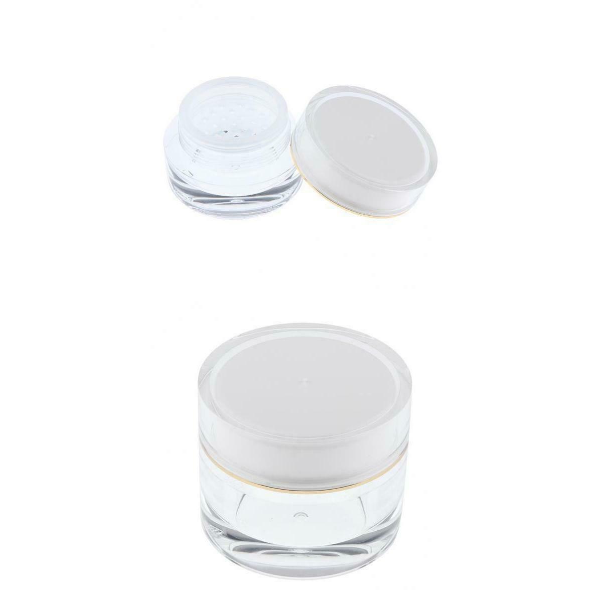 2pcs Travel Empty Makeup Loose Powder Container Pot Case with Sifter Case