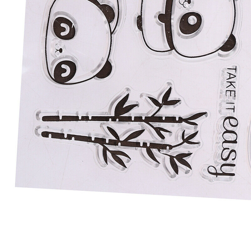 Cute Panda Transparent Silicone Clear Stamps for Scrapbook Album Cards .l8