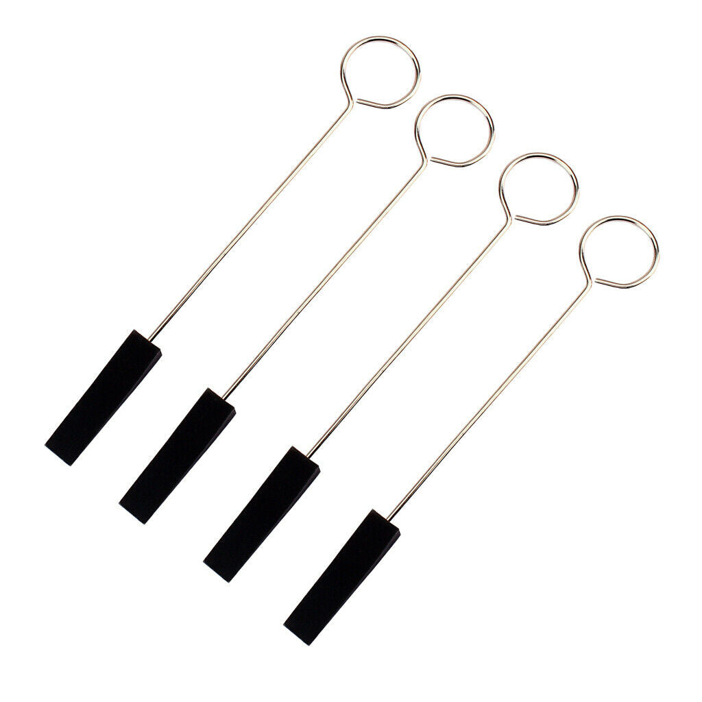 Pack of 4 Rubber Piano Mutes with Handle Durable Piano DIY Accessory Black