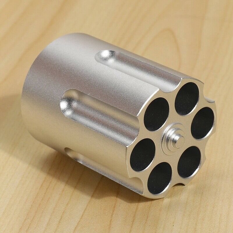 Cylinder Pen Holder Revolver Pen Holder with 6 Slots Pen Pencil Holder CylindeE1