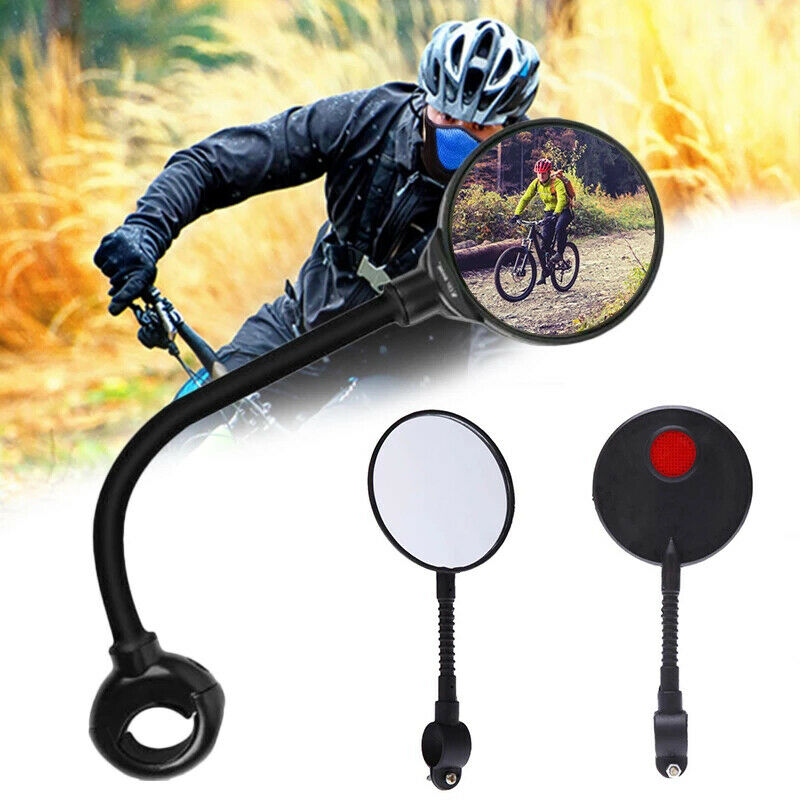 2Pcs Bicycle mirror Bike Handlebar Flexible Rear Back Mirror Rearview  NewB Lt