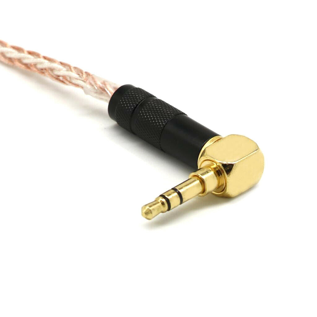 20cm Elbow 3.5mm Male to Female Stereo Extension Audio Adapter Cable clear