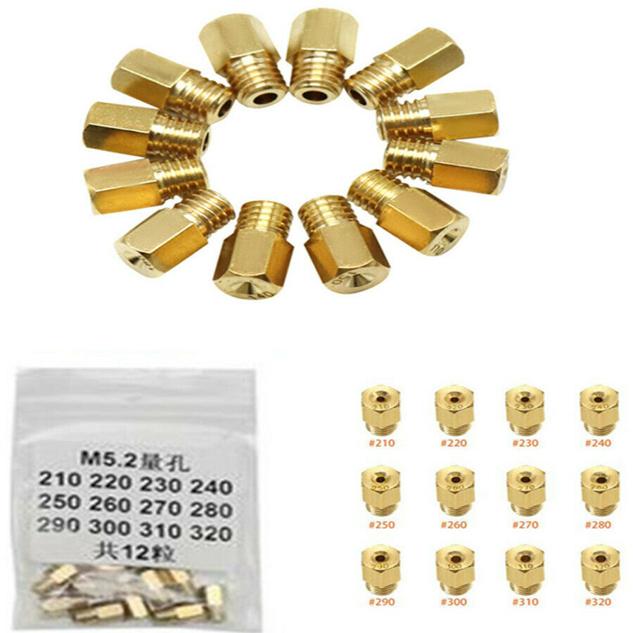 12*M5 Main Jet # 210-320 Carburetor Injector Nozzle For Motor MIKUNI VM TM TMX