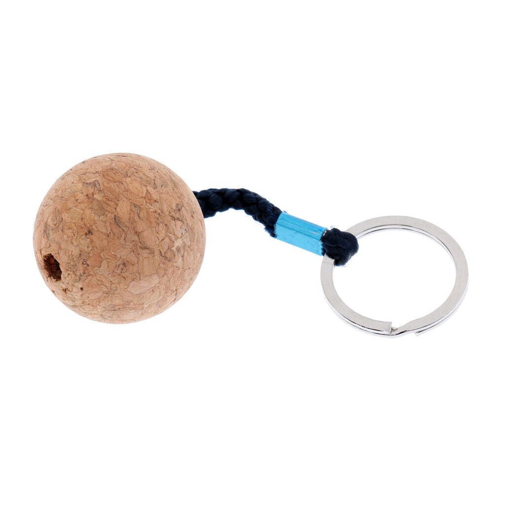 5x Floating Cork Keyring Buoyant Ball Key Ring Float Surf Sailing Canoe 35mm
