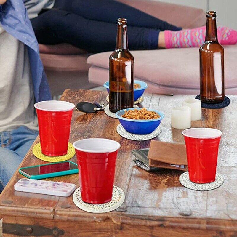 6 Pack Handmade Cotton Braided Drink Coasters,Heat-Resistant Coasters for WoG4V6