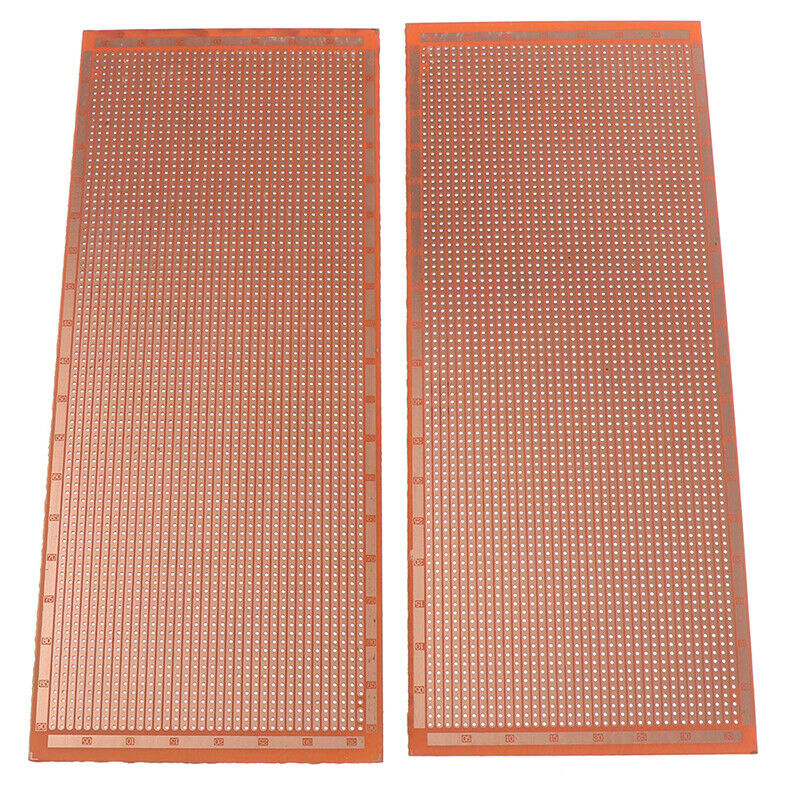 2pcs Universal PCB Board 10*24.5CM Diy Prototype Paper Printed Circuit BoarY Lt